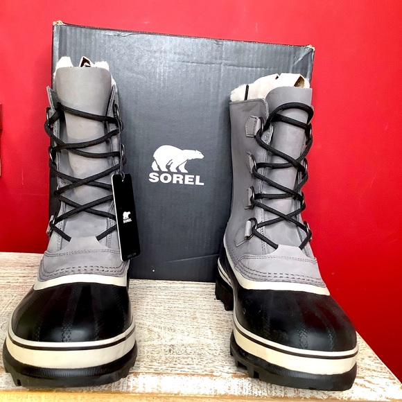 SOREL WP Sz 9 NWT Caribou Shale & Stone Winter Boots -40* Rated Faux Fur Lined - Picture 2 of 12